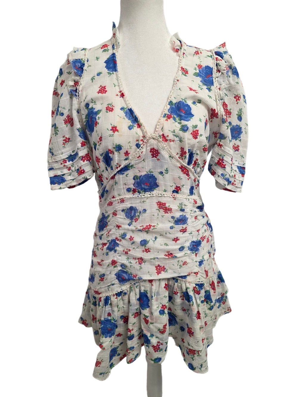 LoveShackFancy Arlo Floral Print dress Size 6 *With Stains* - Picture 2 of 16